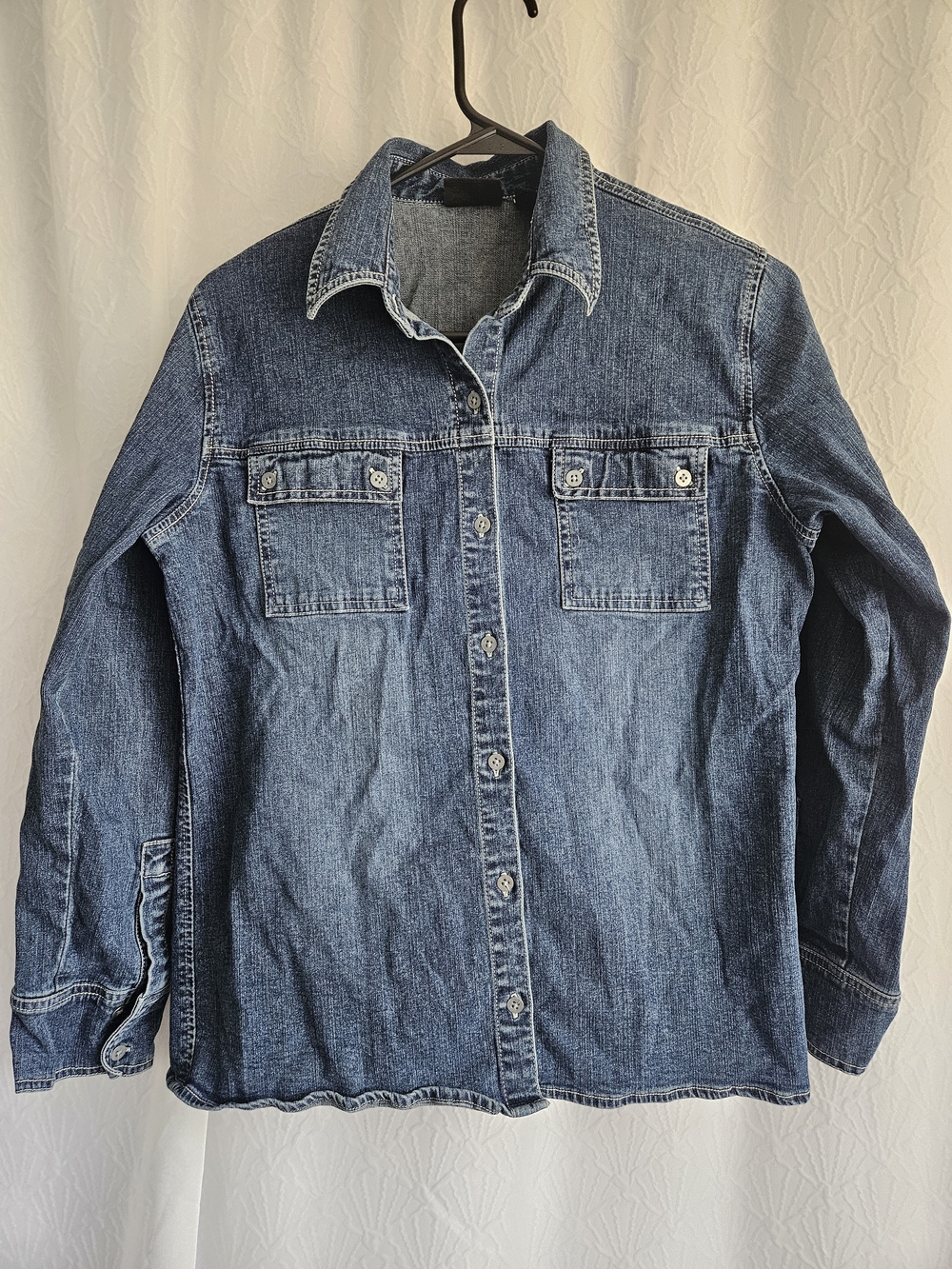 Chico's Classic Indigo Denim Button-Up Jacket